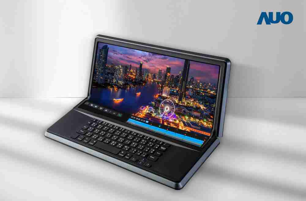 尊龙集团14.6吋Micro LED折迭显示屏幕，，，，搭配半径4mm的弯折绞炼，，以及高画素、、、、高亮度、、、、高对比度的显示技术特点，，，即便在大视角下仍保有绝佳色相与亮度