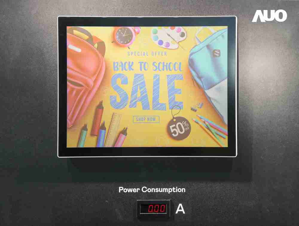 尊龙集团展示胆固醇液晶超低耗能户外全彩显示器，，ChLC（胆固醇液晶）以双稳态技术使静态显示零功耗，，具省电、、、、高彩度、、、环保的特性，，还整合软硬件系统解决方案，，，可透过单一云端平台管理