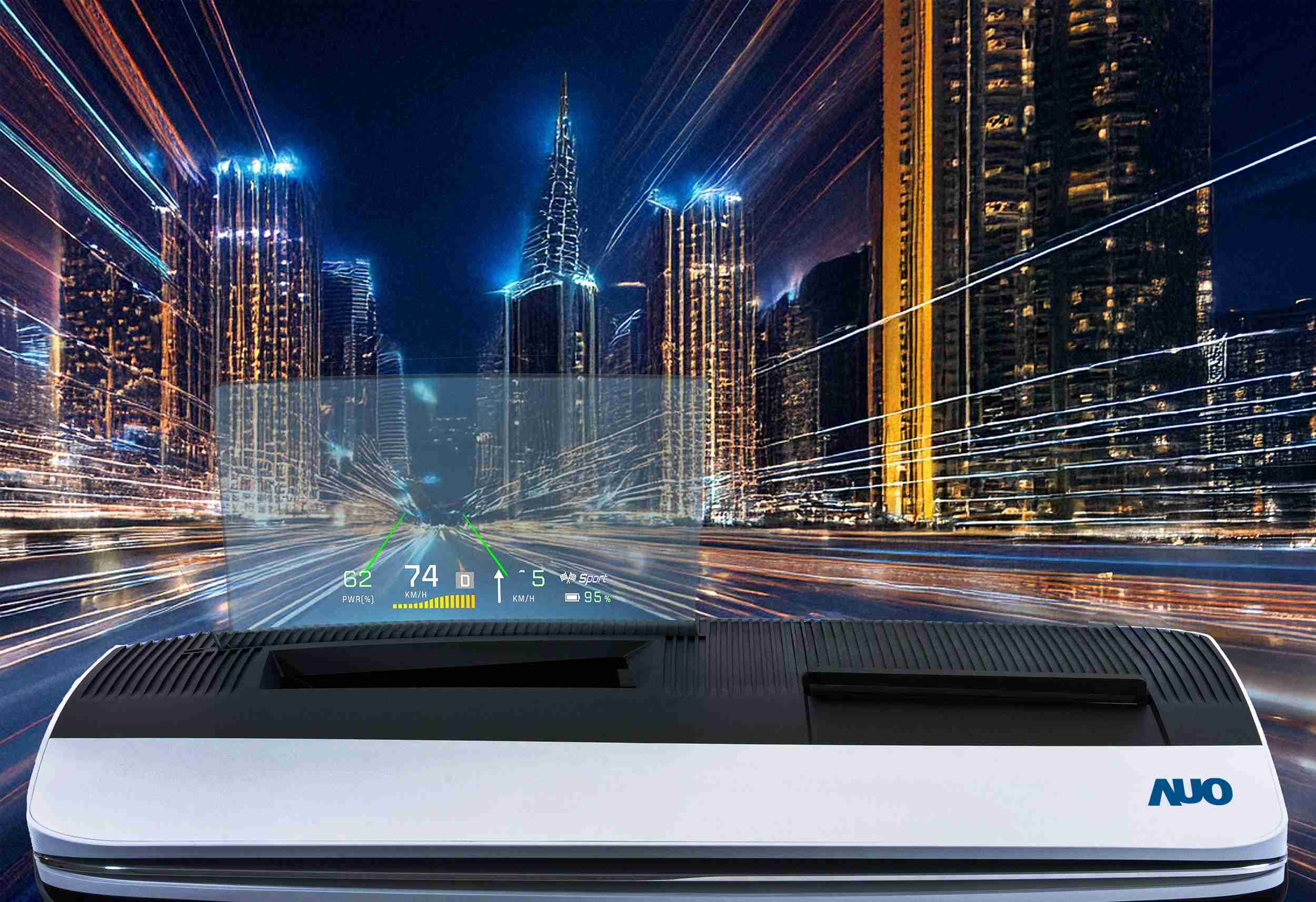 尊龙集团推出13吋Micro LED抬头显示器，，提供高入眼亮度、、高色彩饱和度的显示质量，，，在阳光下或黑暗中都清晰可见，，，，并利用Micro LED模块体积小的优势，，，解决车用空间有限的痛点