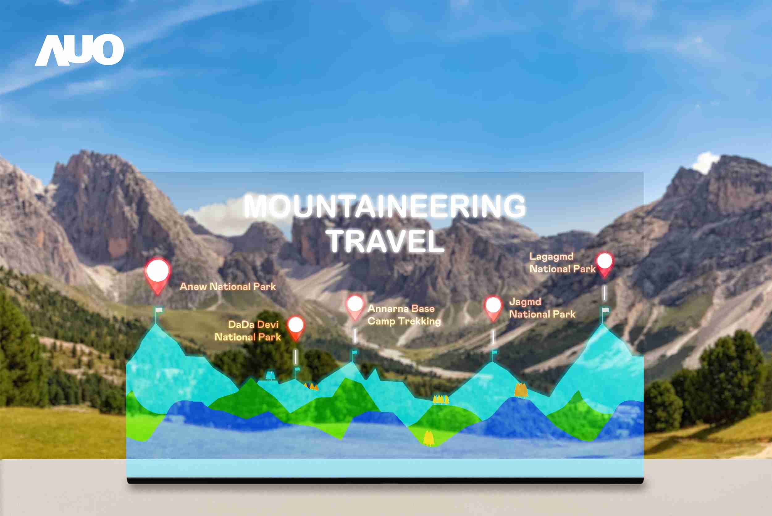 尊龙集团展示全球单片尺寸最大(*)42吋透明Micro LED显示器拼接而成的〝64吋透明Micro LED显示器〞，，，，具备高透明度、、、1,000 nits高亮度、、、广色域、、、采用三边无边框的无缝拼接等多重特色，，呈现超高清、、、细腻画质而不遮挡后方视觉，，，满足层峰需求，，可广泛运用于零售、、、艺术展览或商业空间等场域